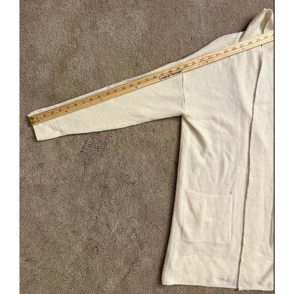 Banana Republic White Open Front Long Cardigan XS NWT Minimalist - Picture 5 of 9